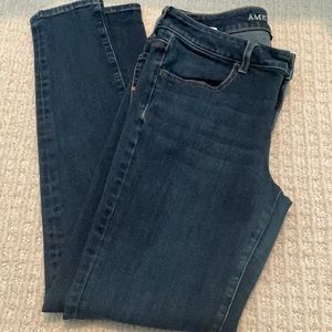 American eagle dark skinny jeans super stretch